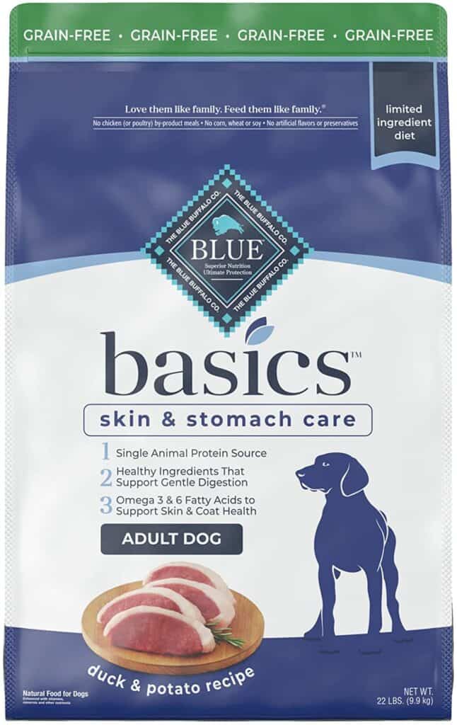 blue buffalo basics sensitive skin and stomach duck bag