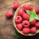 bowl of fresh raspberries